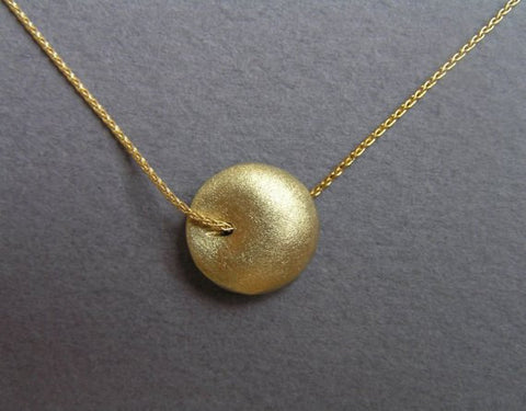 14k gold circle necklace