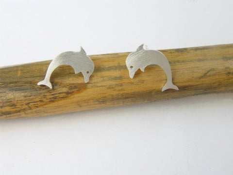 sterling silver dolphin earrings