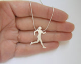 sterling silver runner necklace 