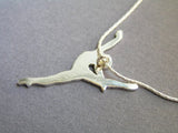 sterling silver dancer necklace, gift for her, dancer gift