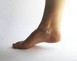 Sterling silver initial anklet