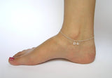 sterling silver letters anklet, personalized jewelry