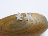 sterling silver starfish stud earrings