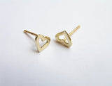everyday earrings, minimal heart earrings