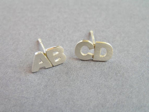 Letters Earrings Initial Earrings Personalized Gift Idea