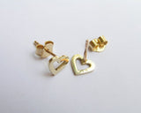 small gold heart earrings, valentine's day gift