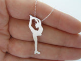 bielmann spin figure skater necklace