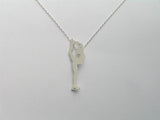 ice skater pendant necklace sterling silver