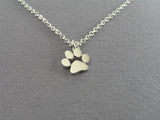 paw print pendant necklace, animal lover gift