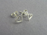 small heart earrings sterling silver