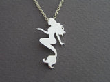 sterling silver mermaid jewelry for her, gift for ocean lover