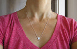 sterling silver triangle necklace
