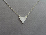 sterling silver triangle pendant necklace