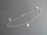 sterling silver starfish anklet
