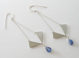 dangle drop earrings, sterling silver earrings
