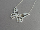 Butterfly  Necklace Pendant  - Sterling Silver - Butterfly Jewelry - Handmade Jewelry
