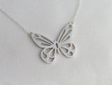Butterfly  Necklace Pendant  - Sterling Silver - Butterfly Jewelry - Handmade Jewelry