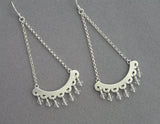 Sterling silver and clear crystal chandelier earrings