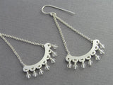 chandelier earrings Sterling silver and crystal 