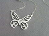 big sterling silver butterfly necklace