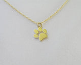 gold paw print necklace