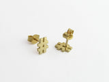 14k gold hashtag earrings 