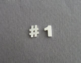 number one hashtag earrings