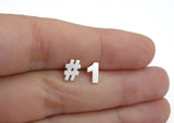 number one earrings