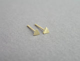 small triangle earrings 14k gold