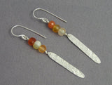sterling silver feather earrings