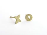 xo earrings, dainty gold earrings