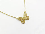 real 14k gold butterfly necklace