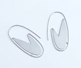 elegant oval earrings open hoop 