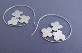 sterling silver open hoop earrings