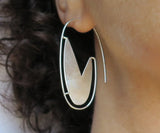 elegant big open hoop earrings