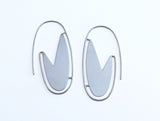 oval open hoop earrings