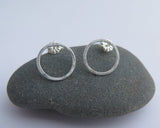 post hoop earrings, circle earrings