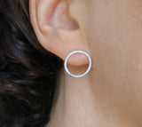 Sterling silver hoop earrings