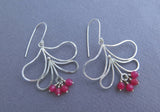 big dangle earrings, sterling silver