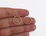 14k gold circle earrings