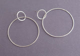 sterling silver post hoop earrings