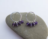 silver and amethyst earrings