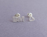 personalized letters earrings
