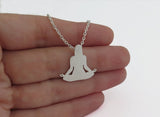 yoga necklace pendant sterling silver handmade jewelry