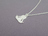 lotus position necklace, sterling silver