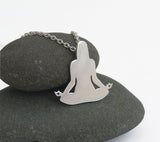 yoga necklace pendant sterling silver